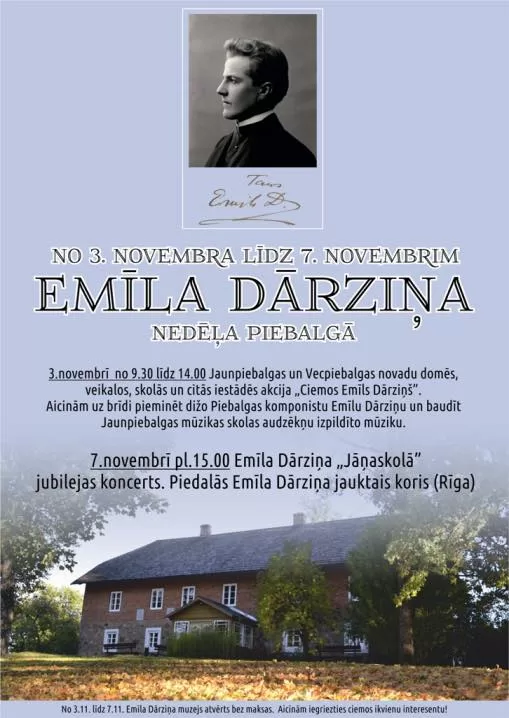 Emīlam Dārziņam 140, Jaunpiebalgā, 2015. gada 7. novembrī.