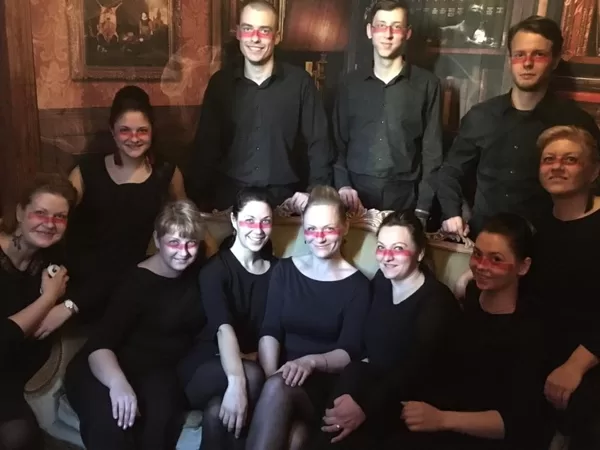 Singing with vocal group "Latvian Voices", November 2015