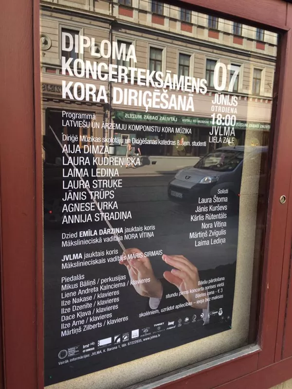 Choir conducting concert - exam for Agnese Urka, May 2016